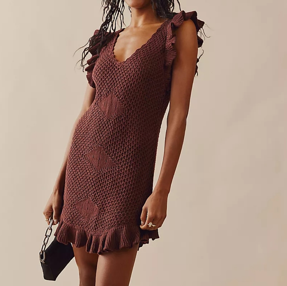 Free People Mykonos Fauxchet Sweater Mini